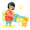 پیش‌نمایش فایل girl-making-her-bed-4798579 از پک بچه‌ها / کودکانه