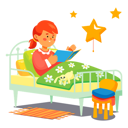 پیش‌نمایش فایل girl-reading-before-bed-4798585 از پک بچه‌ها / کودکانه