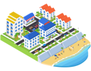 پیش‌نمایش فایل hotel-building-near-sea-4798691 از پک شهر هوشمند