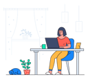 پیش‌نمایش فایل girl-working-from-home-5031911 از پک فعالیت‌های مردم