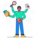پیش‌نمایش فایل multitasking-businessman-5031917 از پک فعالیت‌های مردم