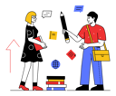 پیش‌نمایش فایل boy-and-girl-talking-about-educational-process-5754079 از پک متفرقه