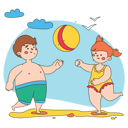پیش‌نمایش فایل boy-and-girl-playing-with-ball-5754009 از پک فعالیت‌های کودکان