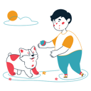 پیش‌نمایش فایل boy-playing-with-dog-5754019 از پک فعالیت‌های کودکان