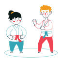 پیش‌نمایش فایل children-doing-karate-5754020 از پک فعالیت‌های کودکان
