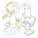 پیش‌نمایش فایل space-exploration-isometric-black-and-yellow-line-illustration-5753967 از پک متفرقه