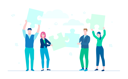 پیش‌نمایش فایل business-team-doing-a-puzzle از پک استارتاپ