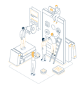 پیش‌نمایش فایل mobile-app-development-3100462 از پک بنر وب کسب‌وکار
