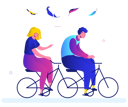 پیش‌نمایش فایل boy-and-girl-cycling-in-the-park-3111919 از پک استارتاپ