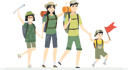 پیش‌نمایش فایل family-goes-for-hiking-3272758 از پک خانواده