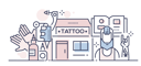 پیش‌نمایش فایل tattoo-shop-4557807 از پک مبتنی بر مفهوم