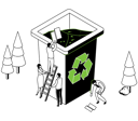 پیش‌نمایش فایل garbage-recycling-4557763 از پک ایزومتریک