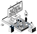پیش‌نمایش فایل online-shopping-4557760 از پک ایزومتریک
