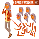 پیش‌نمایش فایل animation-creation-set-of-arab-businesswoman-with-different-face-emotions از پک کارکنان اداری