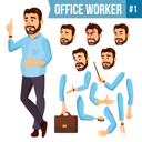 پیش‌نمایش فایل animation-creation-set-of-business-man-with-different-face-emotions-2 از پک کارکنان اداری