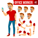 پیش‌نمایش فایل animation-creation-set-of-business-man-with-different-face-emotions از پک کارکنان اداری
