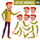 پیش‌نمایش فایل animation-creation-set-of-employee-with-different-face-emotions از پک کارکنان اداری