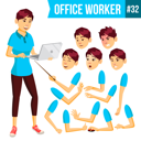 پیش‌نمایش فایل animation-creation-set-of-office-worker-with-different-face-emotions از پک کارکنان اداری