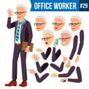 پیش‌نمایش فایل animation-creation-set-of-old-businessman-with-different-face-emotions از پک کارکنان اداری