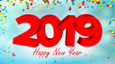 پیش‌نمایش فایل 2019-3d-sign-vector-2 از پک وکتور پس‌زمینه سال نو مبارک ۲۰۱۹