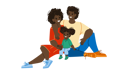 پیش‌نمایش فایل african-american-family-10768796 از پک دختر پسر مادر پدر خانواده
