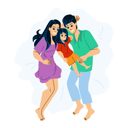 پیش‌نمایش فایل asian-family-relaxing-on-bed-10768805 از پک دختر پسر مادر پدر خانواده
