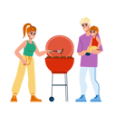 پیش‌نمایش فایل family-cooking-bbq-10768807 از پک دختر پسر مادر پدر خانواده