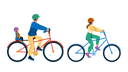 پیش‌نمایش فایل family-cycling-together-10768813 از پک دختر پسر مادر پدر خانواده