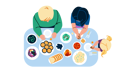 پیش‌نمایش فایل family-dinner-10768814 از پک دختر پسر مادر پدر خانواده