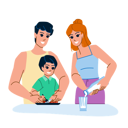 پیش‌نمایش فایل family-eating-breakfast-10768821 از پک دختر پسر مادر پدر خانواده