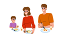 پیش‌نمایش فایل family-eating-dinner-10768822 از پک دختر پسر مادر پدر خانواده
