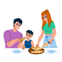 پیش‌نمایش فایل family-eating-pizza-10768823 از پک دختر پسر مادر پدر خانواده