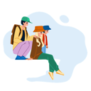 پیش‌نمایش فایل family-on-adventure-camping-10768803 از پک دختر پسر مادر پدر خانواده