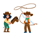 پیش‌نمایش فایل cowboy-kid-10769137 از پک دختر پسر کودکان