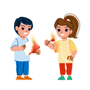 پیش‌نمایش فایل kids-are-burning-paper-10769221 از پک پسر کودک و دختر