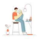 پیش‌نمایش فایل boy-reading-book-12136793 از پک عادت های سبک زندگی شاد