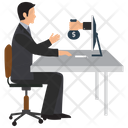 پیش‌نمایش فایل earning-online-1820924 از پک آیکون های وکتور کسب وکار / شرکتی