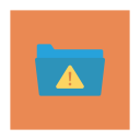 پیش‌نمایش فایل error-in-folder-4 از پک کسب‌وکار و اداره – آیکن‌های فلت مربعی