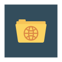 پیش‌نمایش فایل global-folder-5 از پک کسب‌وکار و اداره – آیکن‌های فلت مربعی
