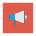 پیش‌نمایش فایل megaphone-294 از پک کسب‌وکار و اداره – آیکن‌های فلت مربعی