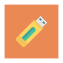 پیش‌نمایش فایل pendrive-47 از پک کسب‌وکار و اداره – آیکن‌های فلت مربعی