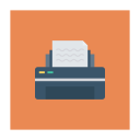 پیش‌نمایش فایل printer-463 از پک کسب‌وکار و اداره – آیکن‌های فلت مربعی