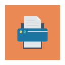 پیش‌نمایش فایل printer-465 از پک کسب‌وکار و اداره – آیکن‌های فلت مربعی
