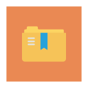 پیش‌نمایش فایل bookmark-folder-11 از پک کسب‌وکار و اداره – آیکن‌های فلت مربعی