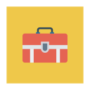 پیش‌نمایش فایل briefcase-589 از پک کسب‌وکار و اداره – آیکن‌های فلت مربعی
