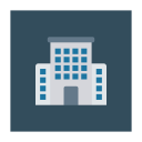 پیش‌نمایش فایل building-2056 از پک کسب‌وکار و اداره – آیکن‌های فلت مربعی