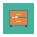 پیش‌نمایش فایل drawer-253 از پک کسب‌وکار و اداره – آیکن‌های فلت مربعی