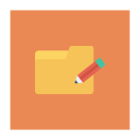پیش‌نمایش فایل edit-folder-6 از پک کسب‌وکار و اداره – آیکن‌های فلت مربعی