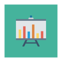 پیش‌نمایش فایل presentation-board-70 از پک کسب‌وکار و اداره – آیکن‌های فلت مربعی