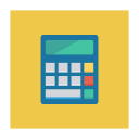 پیش‌نمایش فایل calculator-841 از پک کسب‌وکار و اداره – آیکن‌های فلت مربعی